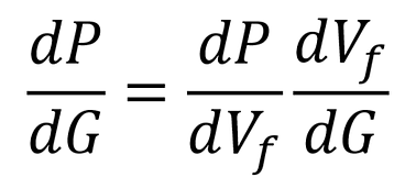 The chain rule decomposition of dP/dG