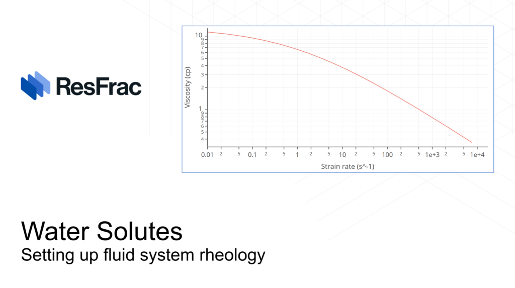 Water solutes define the rheological properties of fluid additives — friction reducers, guar, cross-linked gels, tracers, and more